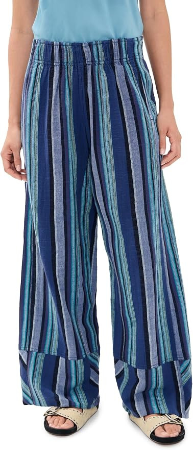 Free People Women's Days End Solar Linen Stripe Pants | Amazon (US)