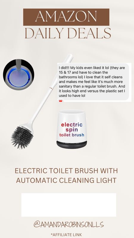 Amazon Daily Deals
Electric toilet brush 

#LTKHome #LTKSaleAlert