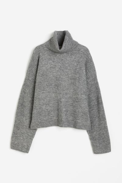 Oversized Turtleneck Sweater - Light green - Ladies | H&M US | H&M (US + CA)