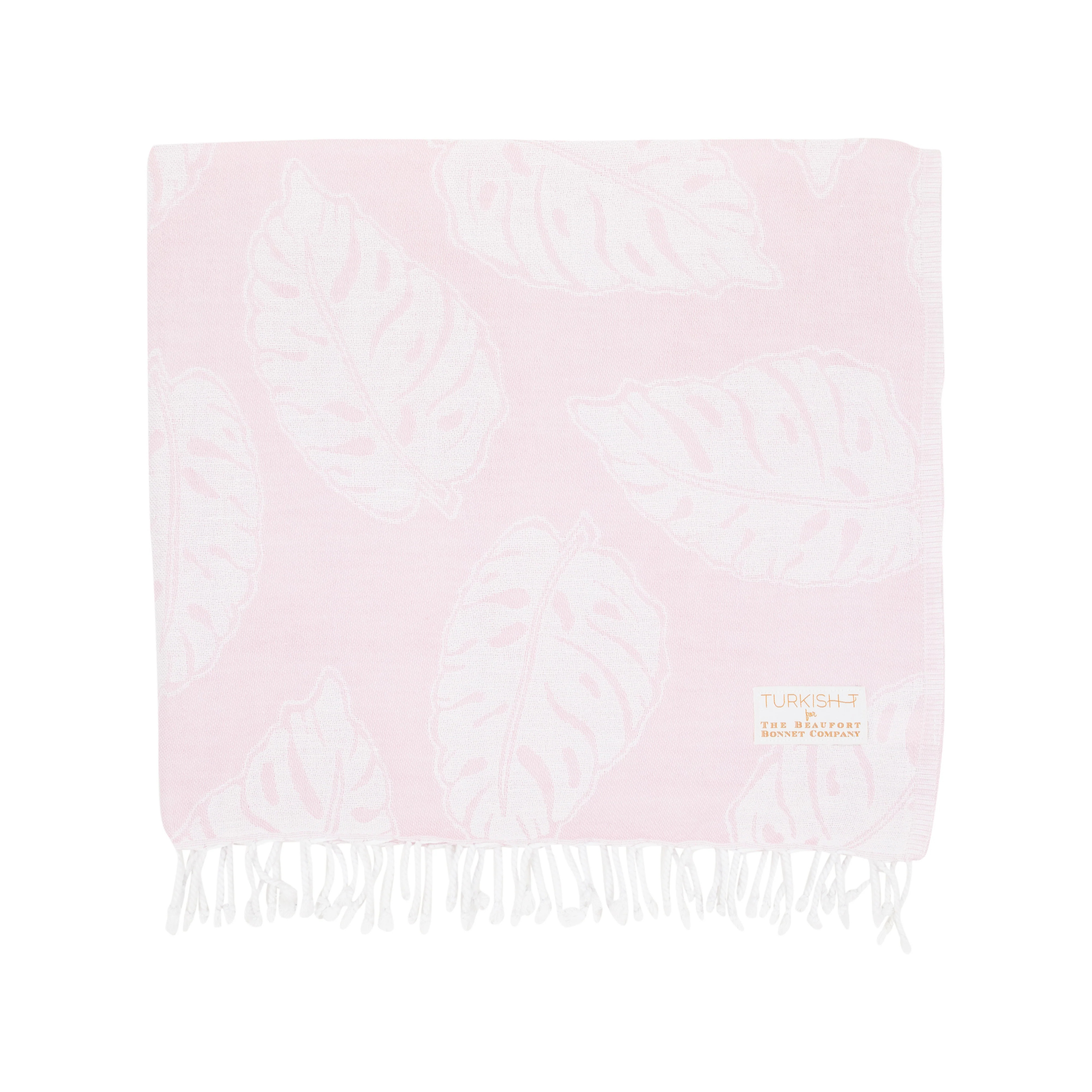 Turkish T Basic Beach Towel - Caicos Canopy (Pink) | The Beaufort Bonnet Company