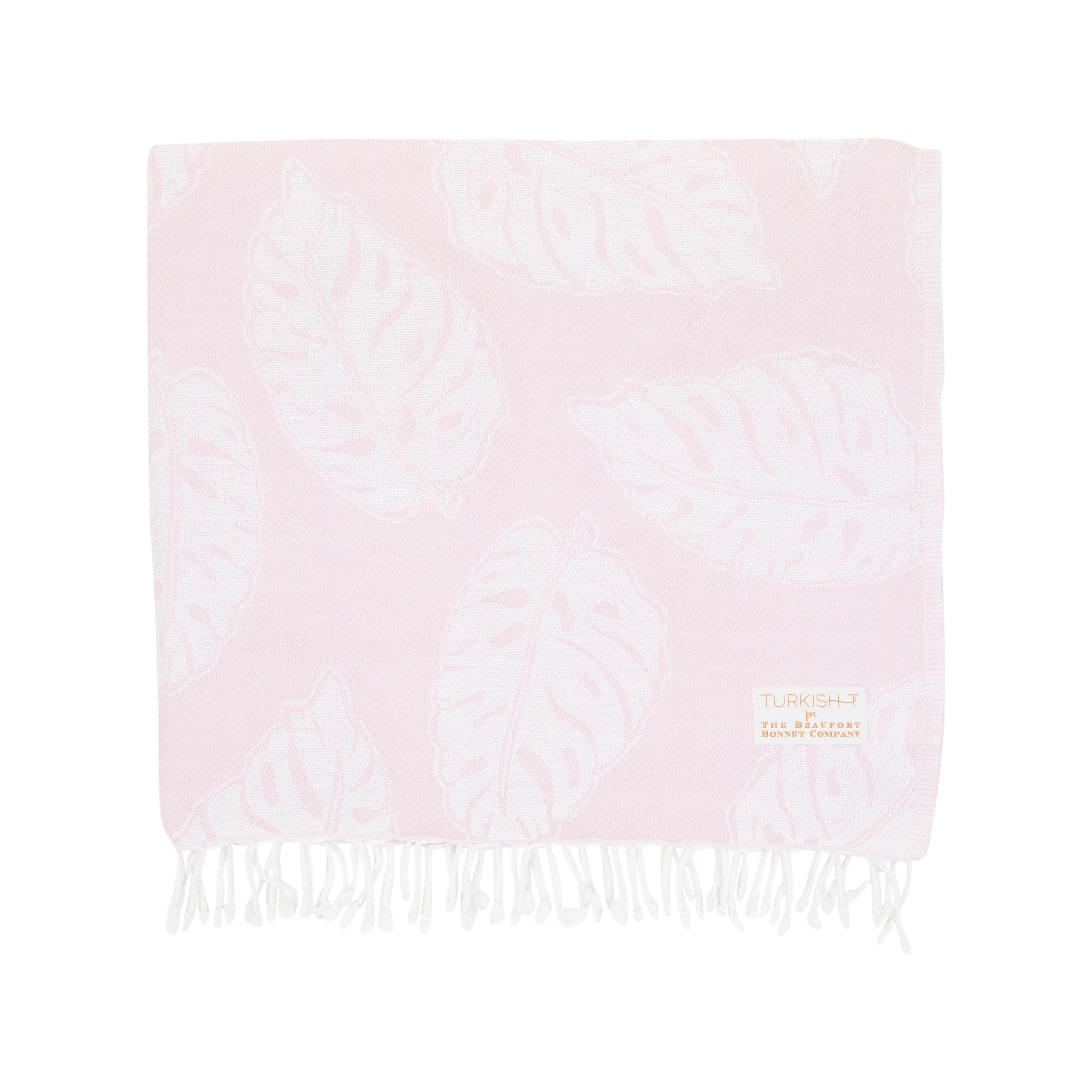 Turkish T Basic Beach Towel - Caicos Canopy (Pink) | The Beaufort Bonnet Company