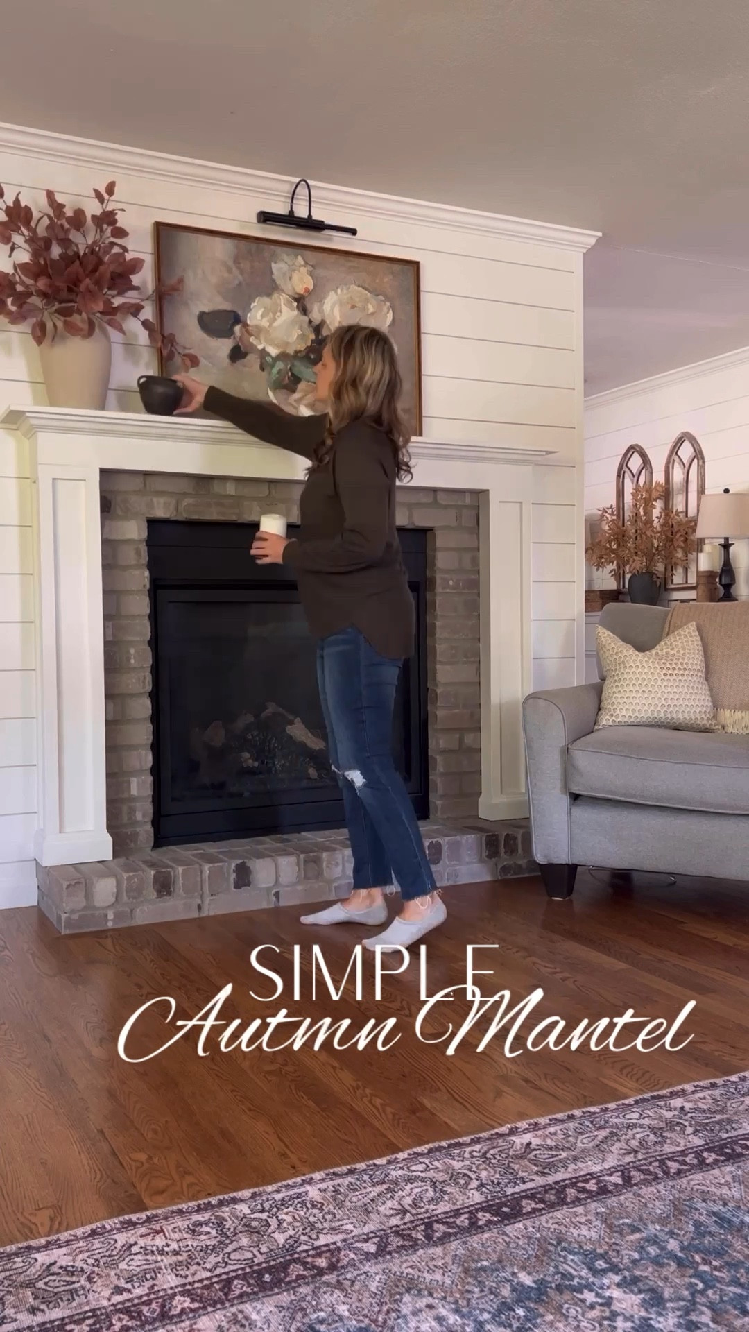 Last year‘s simple fall mantle was a hit so let’s repeat. I love the tones and colors of this between the Moody art and the beautiful statement stems this look is so classic and timeless.

#LTKSeasonal #LTKHome #LTKVideo
