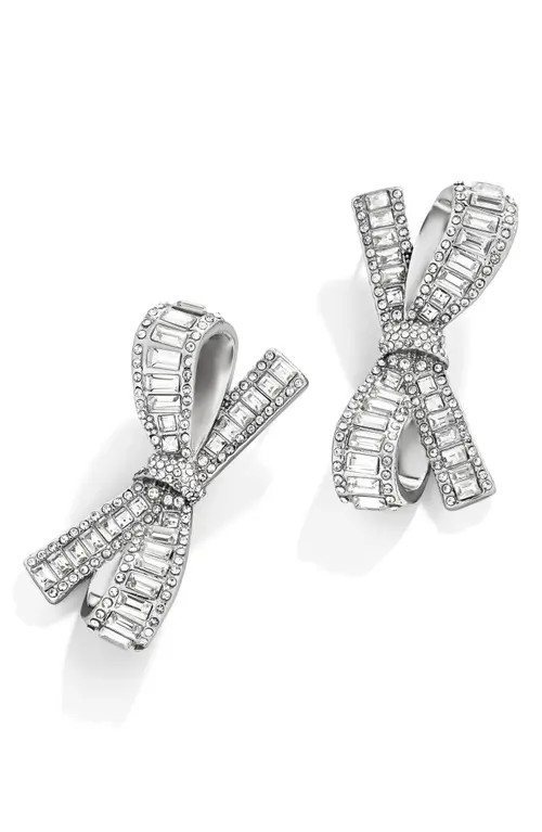 BaubleBar Bow Drop Earrings in Silver at Nordstrom | Nordstrom