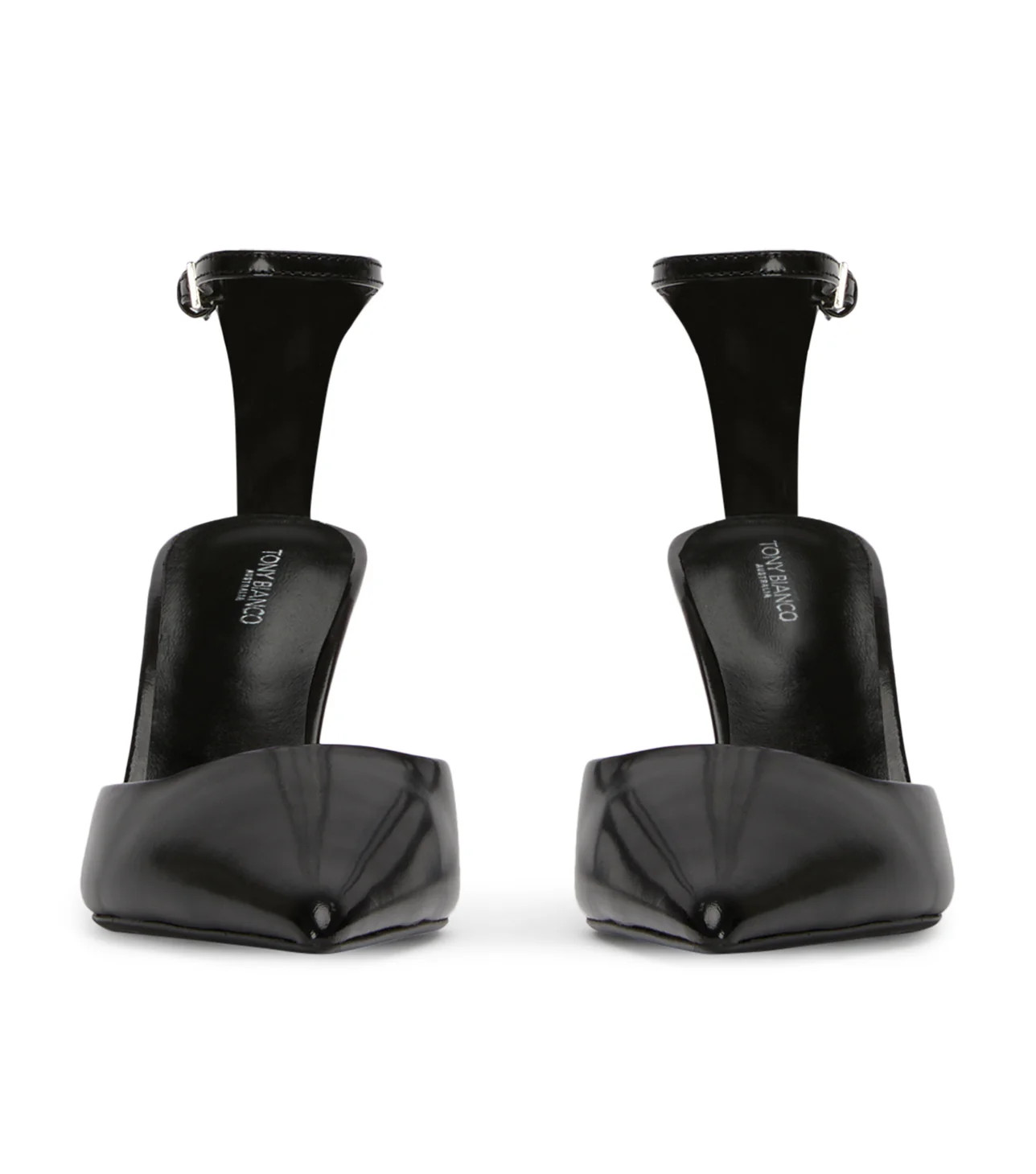 Bella Black Hi Shine Heels | Tony Bianco US