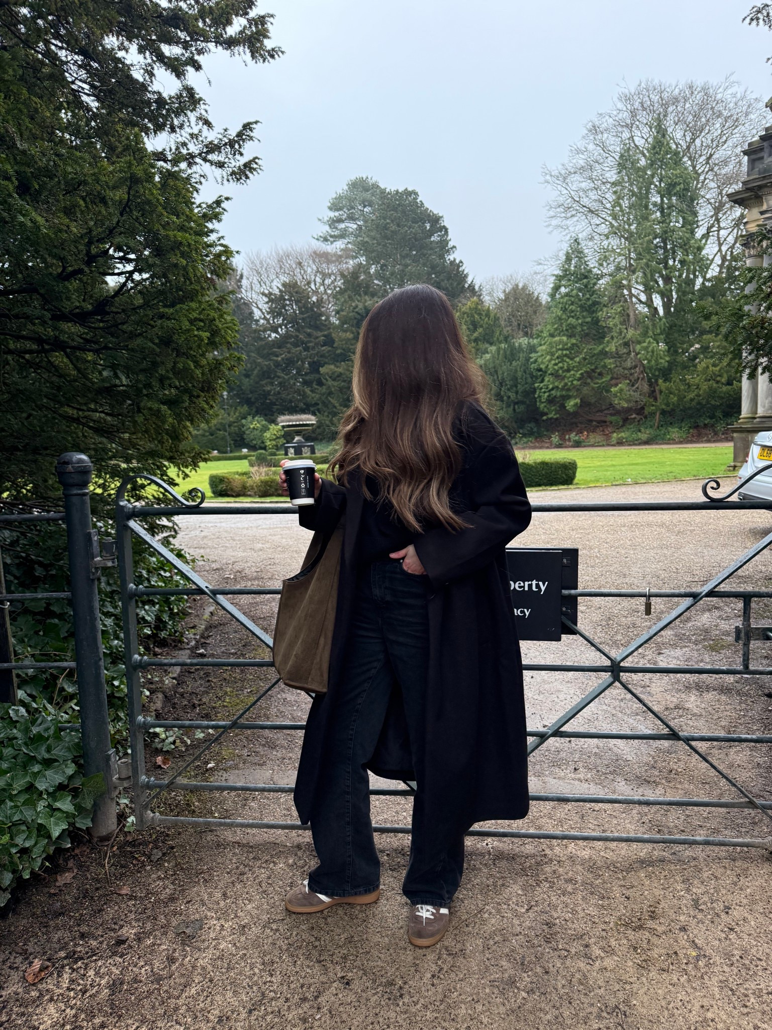 An everyday casual winter outfit! Black oversized tailored coat, black jeans, brown bag and adidas Spezials 🖤🤎 

#LTKwinter #LTKuk #LTKeurope
