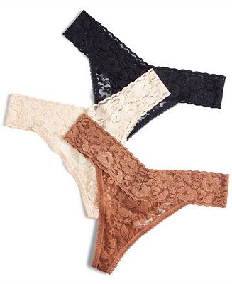 Women's 3-Pk. Lace Thong Underwear, Created for Macy's | Macys (US)