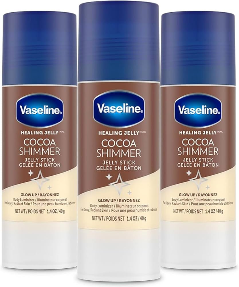 Unilever Vaseline Cocoa Shimmer Jelly Stick GLOW UP Body Luminizer For Dewy Radiant Skin 1.4 oz -... | Amazon (US)