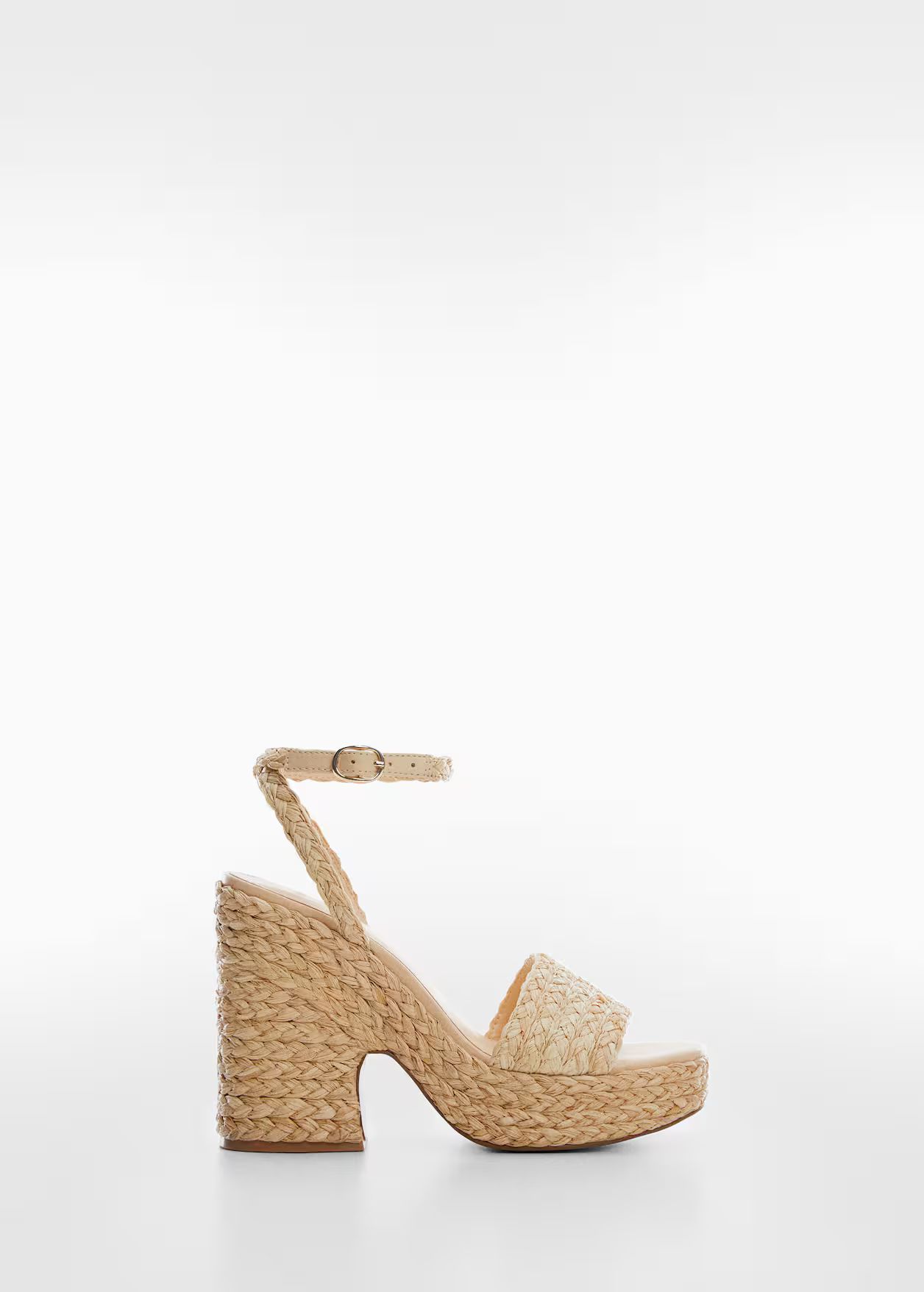 Raffia braided sandals | MANGO (US)