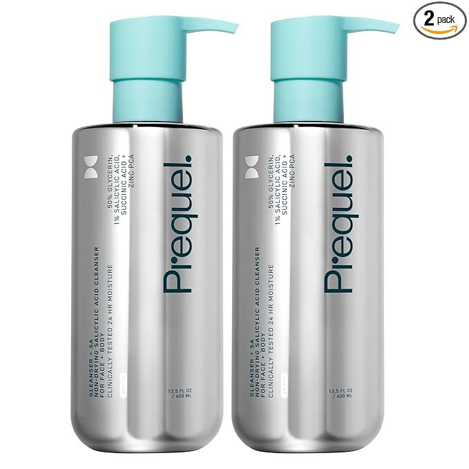 Prequel Skin Gleanser SA, Moisturizing Glycerin Face Wash,1% Salicylic Acid Face Cleanser, Unscen... | Amazon (US)