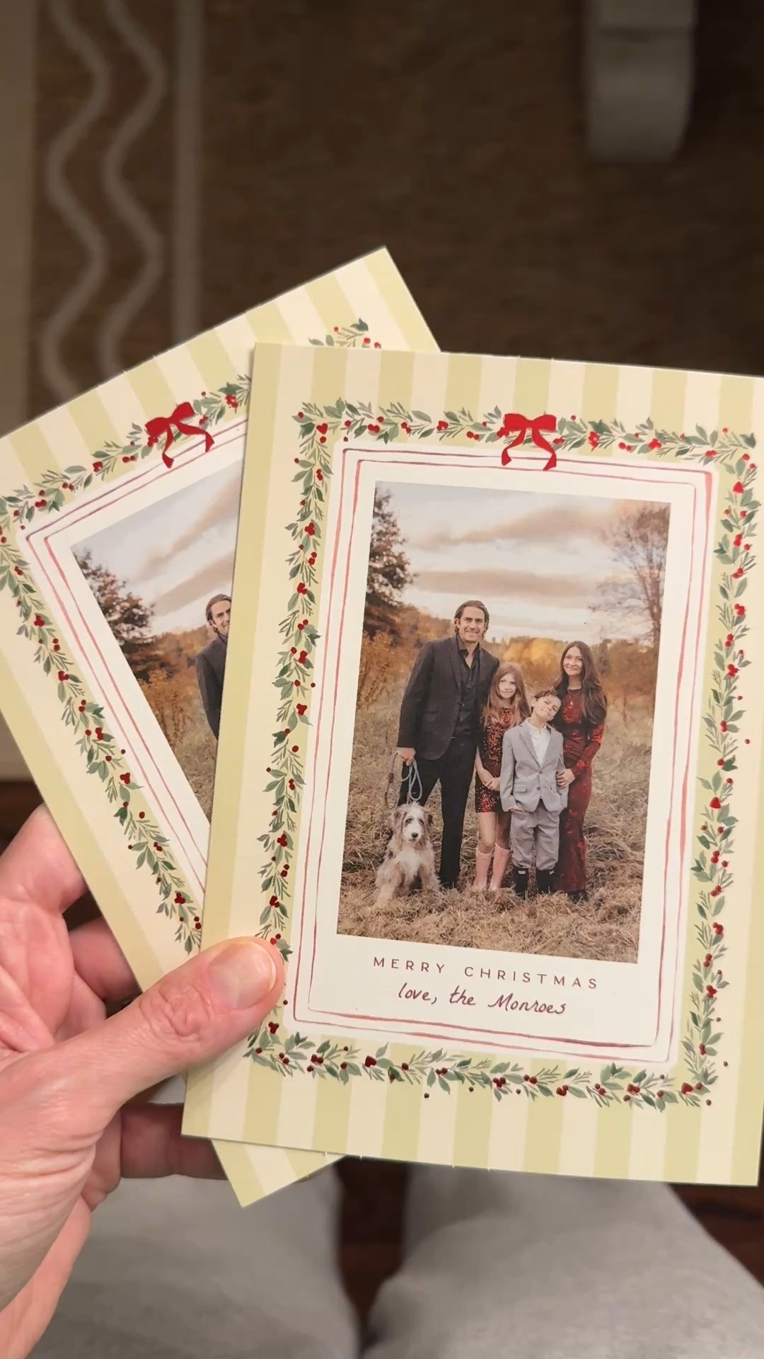 We just got our Christmas cards & I love them so much! I linked the exact style & we got the pear color 🍐The light blue is so pretty, too, & was a close second! They’re 20% off tonight, too!! 

#LTKHome #LTKHoliday #LTKSeasonal