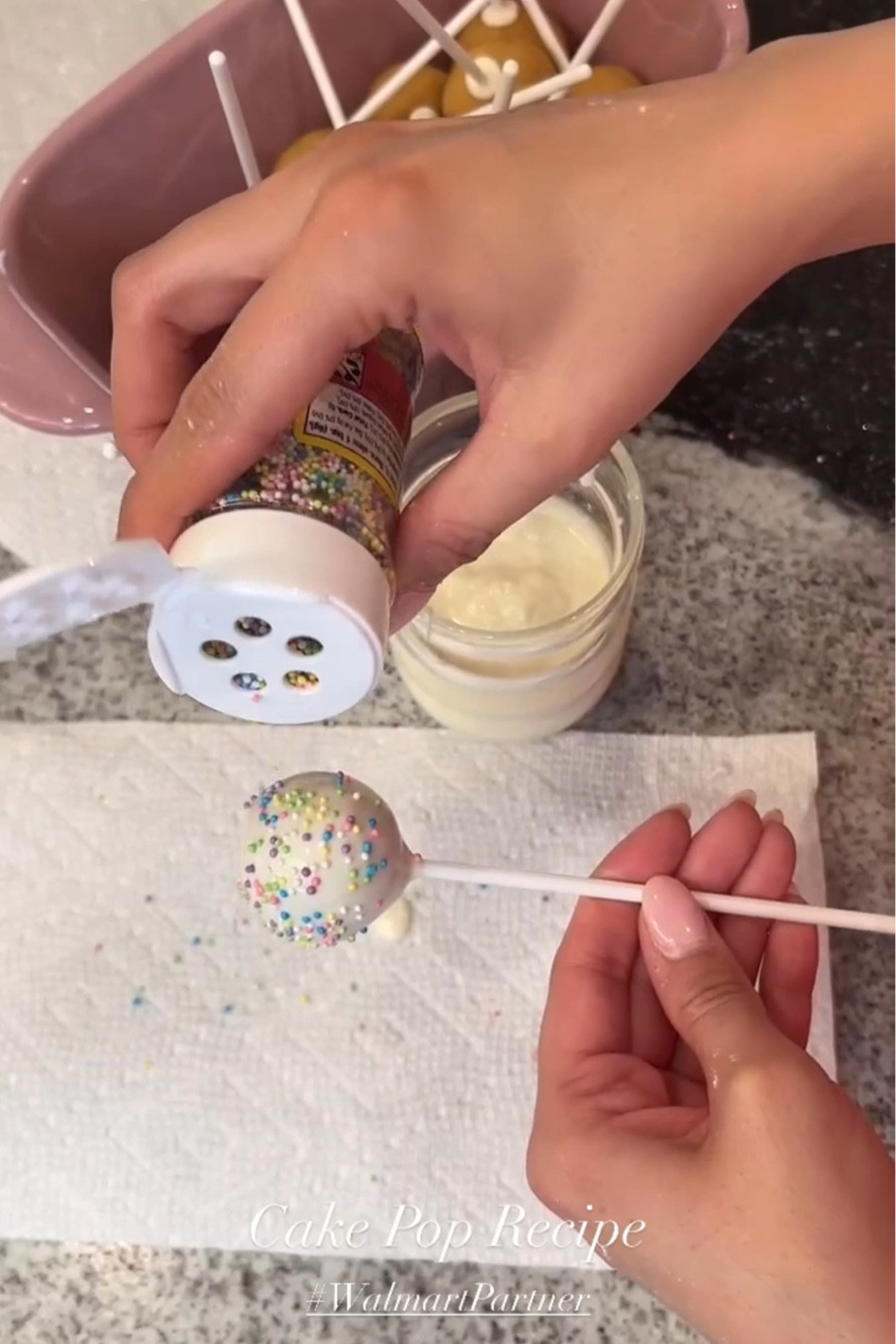 Cake pop recipe utilizing Walmart+ InHome to get our ingredients! #walmartpartner #walmartplus @walmart 

#LTKfindsunder100 #LTKhome