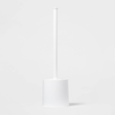 Toilet Brush White - Room Essentials™: Plastic Scrubber, Recyclable Holder, 16.25" Height | Target
