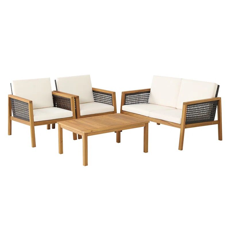 4 - Person Outdoor Seating Group with Cushions | Wayfair North America