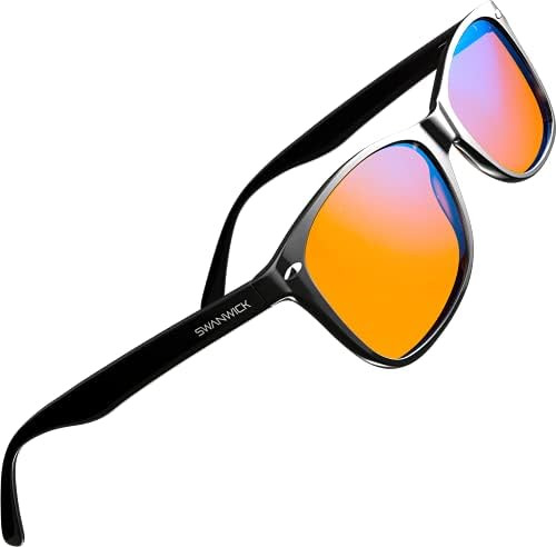 Amazon.com: Swanwick Classic Night Swannies - Black, Regular - Premium Blue Light Blocking Glasse... | Amazon (US)