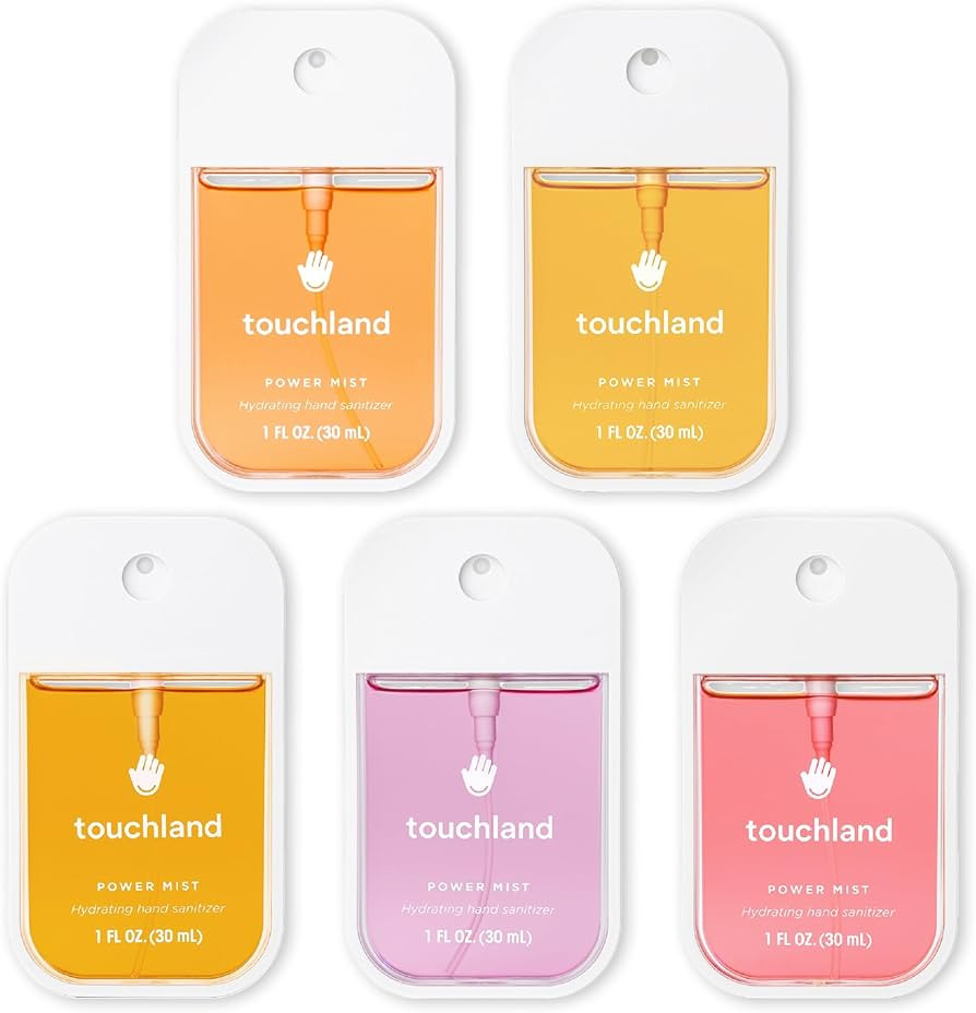 Touchland Power Mist Hydrating Hand Sanitizer Spray, JUICY 5 Set (Citrus, Berry, Watermelon, Peac... | Amazon (US)