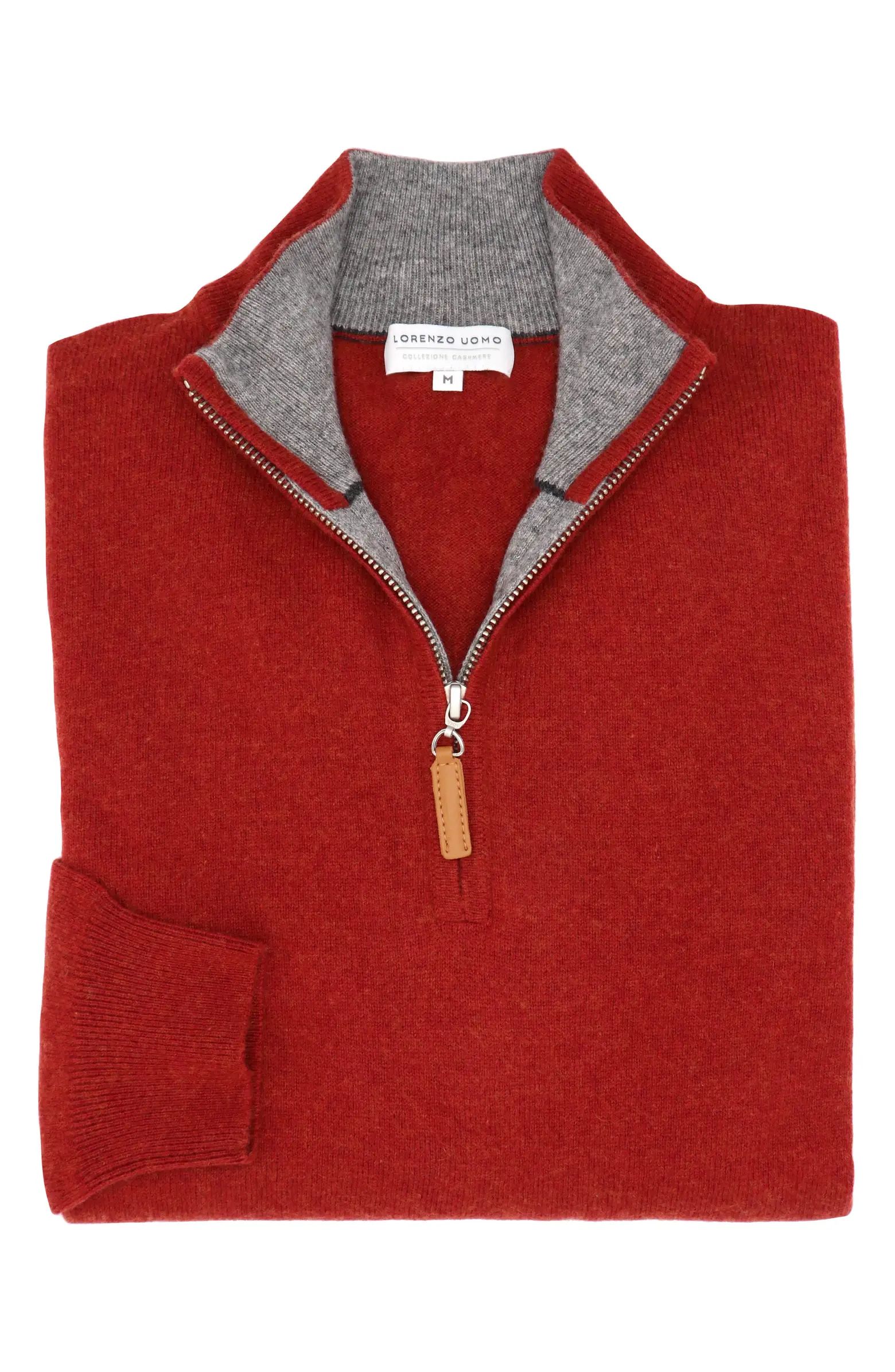 Men's Quarter Zip Wool & Cashmere Sweater | Nordstrom