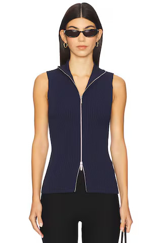 EAVES Carolyn Knit Vest in Navy from Revolve.com | Revolve Clothing (Global)