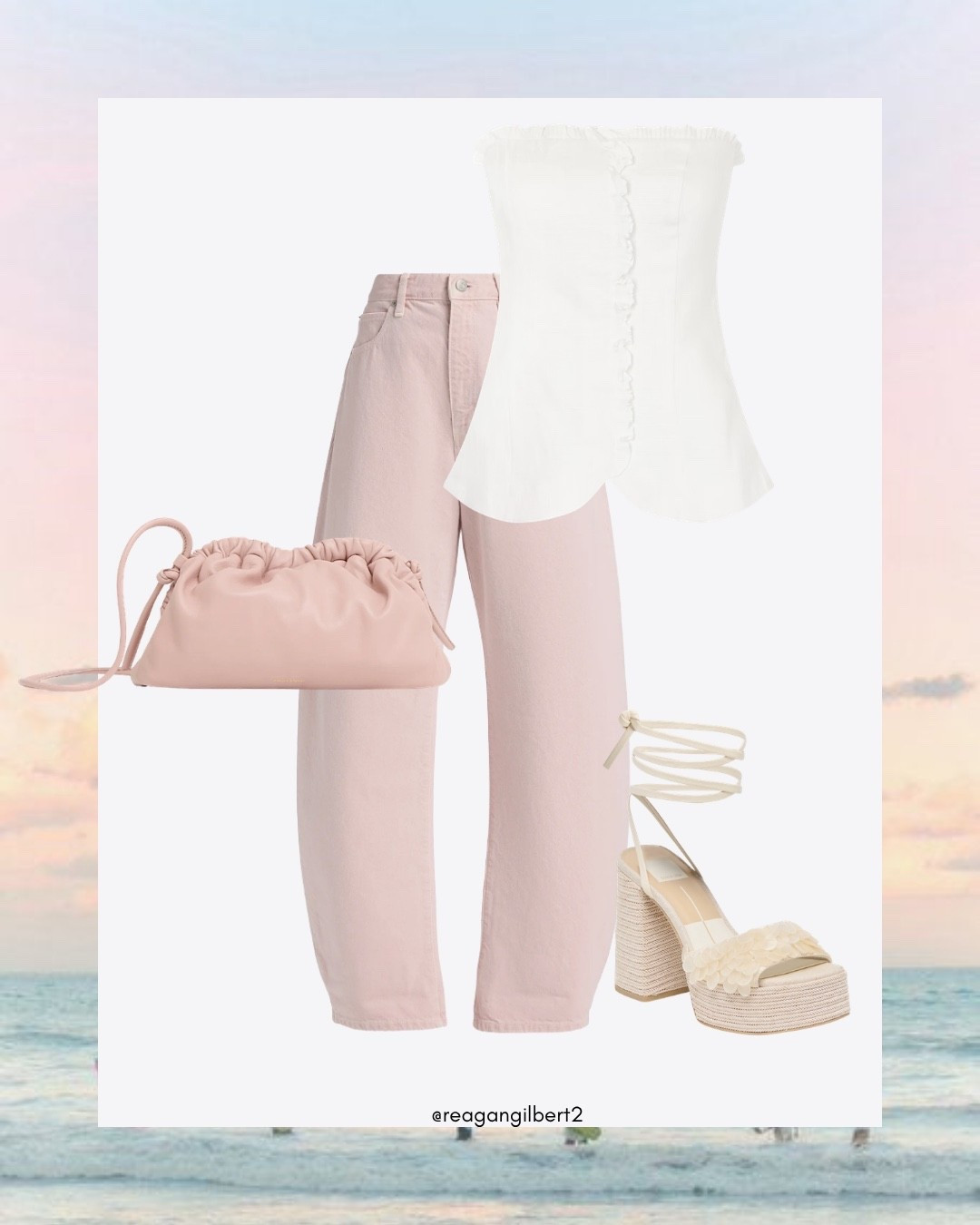 Pink denim moment 💗✨ These pink jeans paired with a strapless linen Posse top is the perfect mix of playful and elevated for summer.

Styled with an adorable pink clutch and Dolce Vita wedges for that easy height + feminine finish.

Perfect for brunch, vacation days, summer dinners, girls’ night, shopping, or an effortlessly chic everyday look. Soft color, simple silhouettes, and fun accessories make this one a warm-weather favorite.

#LTKStyle #LTKSummer #SummerOutfit #PinkOutfit #VacationOutfit #BrunchOutfit #DinnerOutfit #EffortlessStyle #ChicStyle #EverydayStyle #ResortWear #CapsuleWardrobe #CoastalStyle #OutfitInspiration #SummerFashion #WearOnRepeat

#LTKgrwm #LTKootd #LTKselfcare