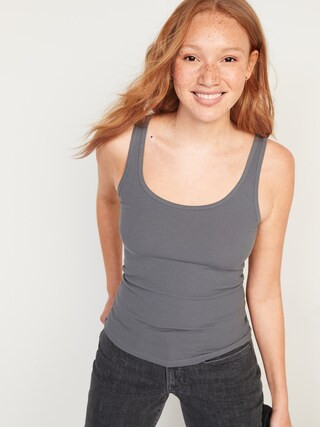 Scoop-Neck Rib-Knit First Layer Tank Top for Women | Old Navy (US)