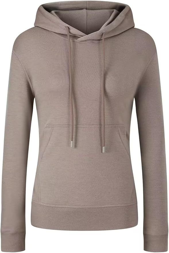 ZeaLogic Women's 100% Merino Wool Base Layer Hoodie Pullover Sweatshirt Long Sleeve Thermal | Amazon (US)