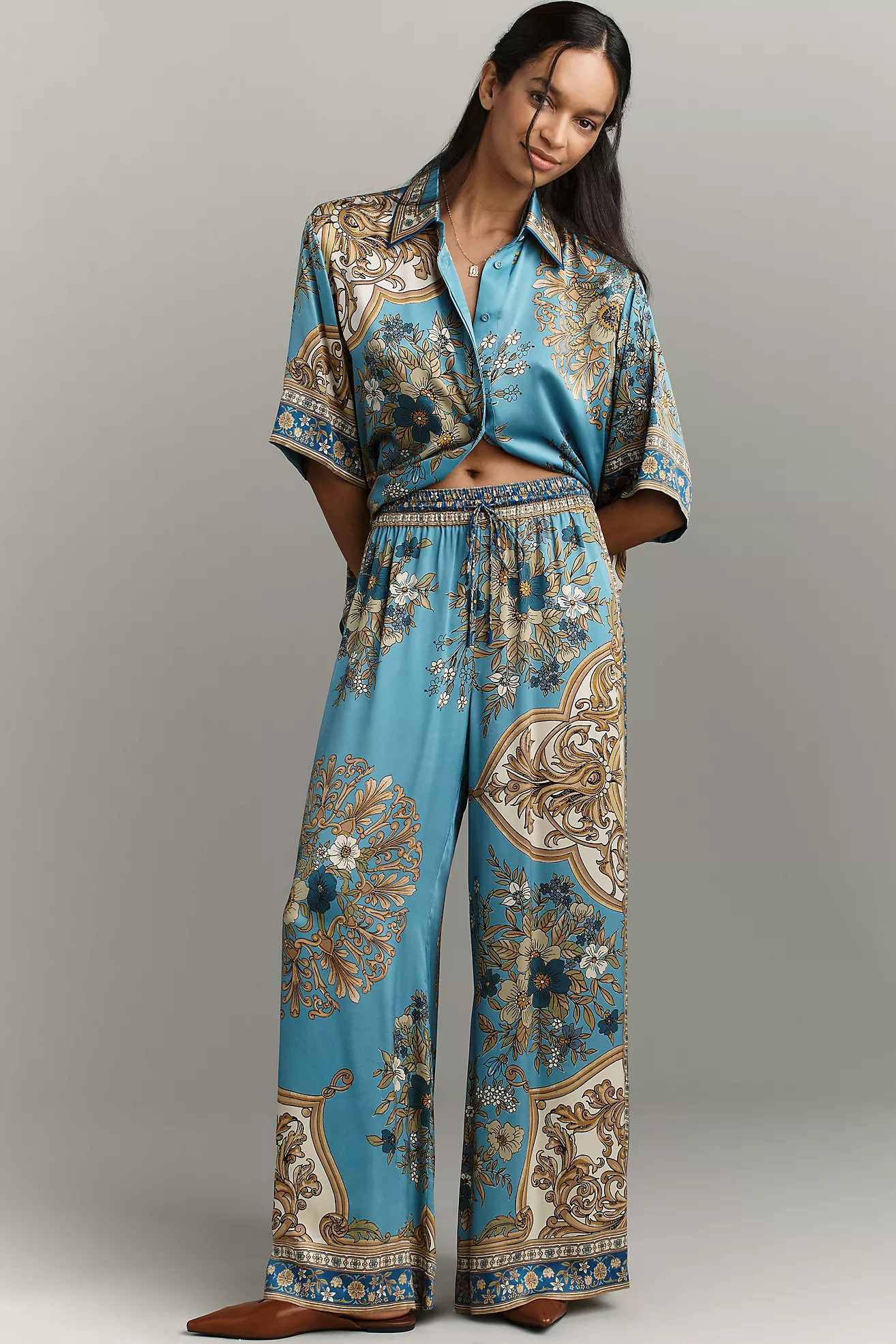 ALÉMAIS Cassie Silk Pull-On Pants | Anthropologie (US)