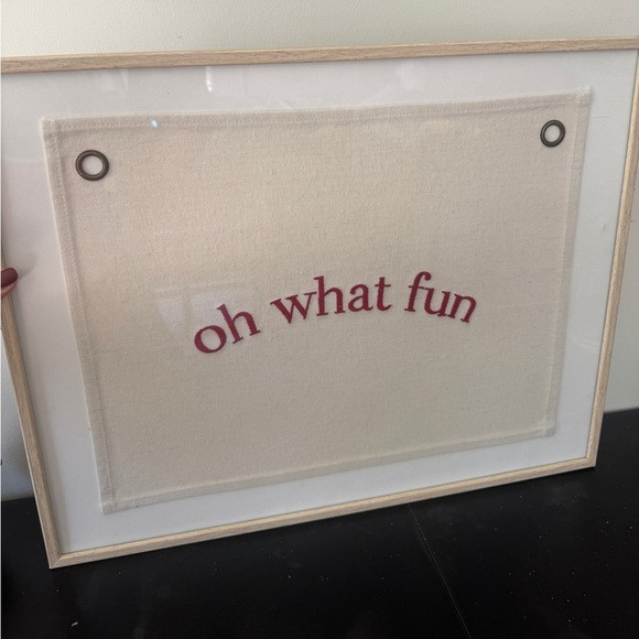 Studio McGee Treshold framed tapestry oh what fun art holiday Christmas decor | Poshmark