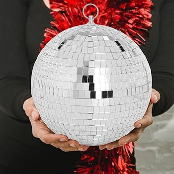 Mirror Ball, 8 inch Reflective Light Dance Disco Balls with Hanging Ring for DJ Club Party,Home D... | Amazon (US)