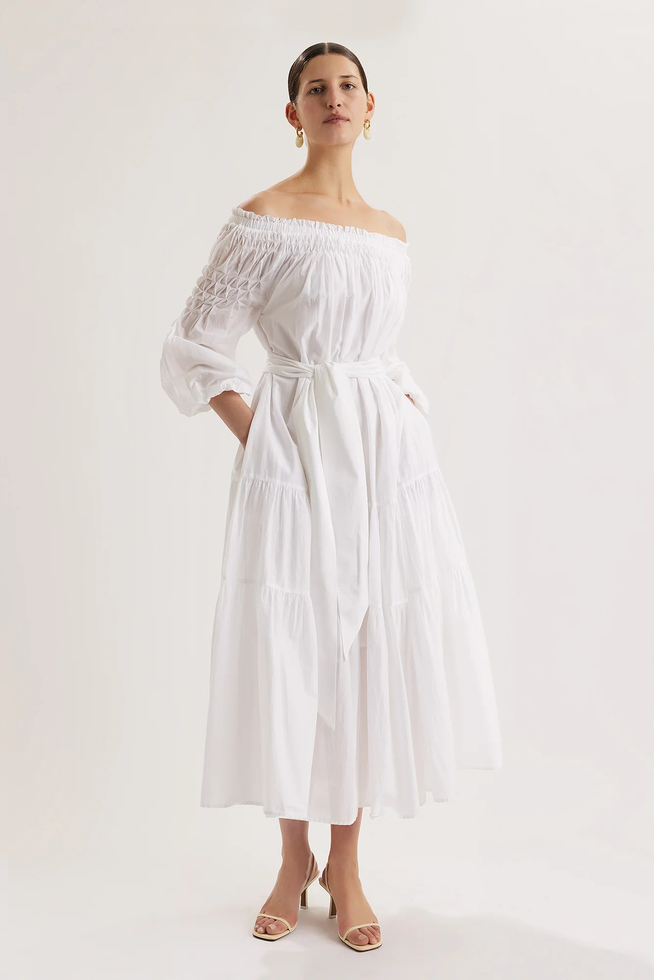 Zaria Dress in White | Merlette NYC