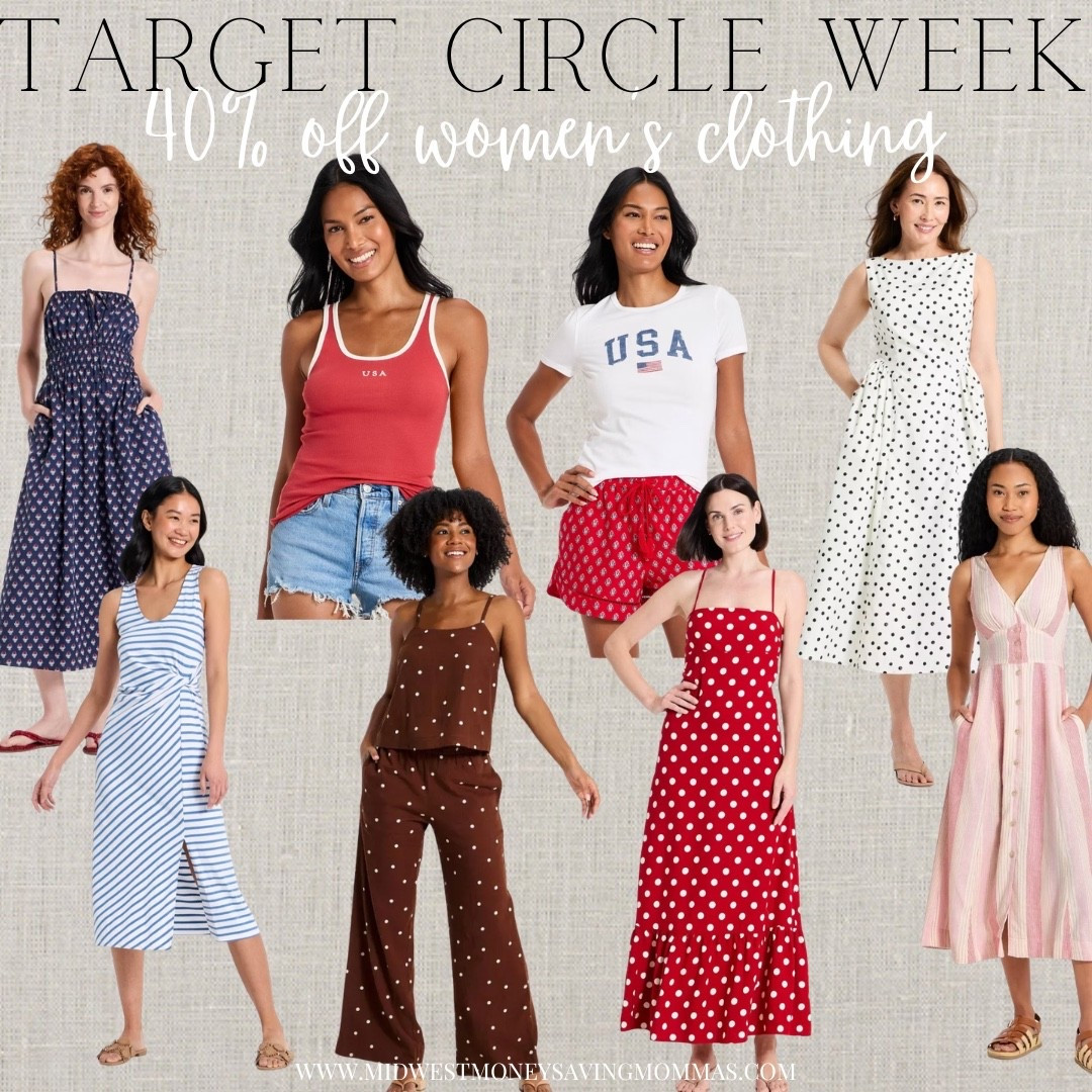 Target Circle Week 40% off women’s clothing @Target 

Summer outfit summer fashion polka dots summer dress 4th of July outfit

#LTKmomlife #LTKgrwm #LTKootd