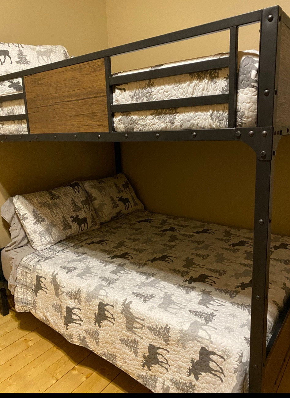 This full over full bunk bed is perfect for our Airbnb @top_of_the_ridge_ellijay! #bunkbed #ashleyfurniture #cabinfurniture

#LTKhome