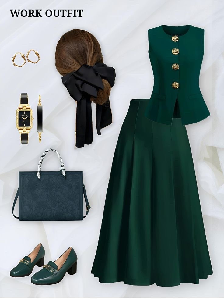 Elegant dress green✨