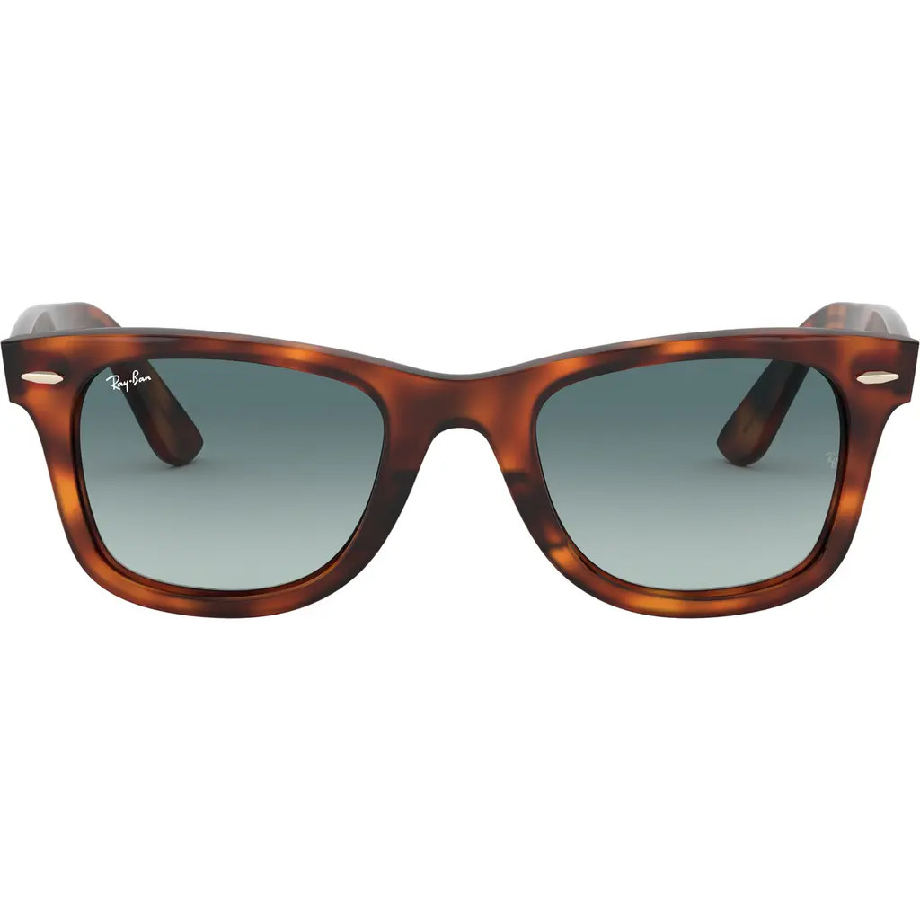 Ray-Ban 50mm Wayfarer Ease Gradient Sunglasses in Red Havana at Nordstrom | Nordstrom