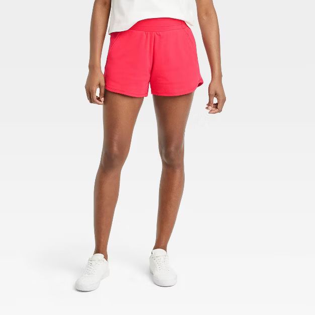 Women's Mid-Rise French Terry Shorts 4" - All in Motion™ | Target