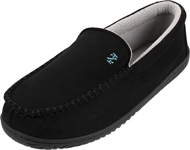 IZOD Men's Two-Tone Moccasin Slipper, Warm Soft Classic Slip-On, Men's Sizes 8 to 13 | Amazon (US)