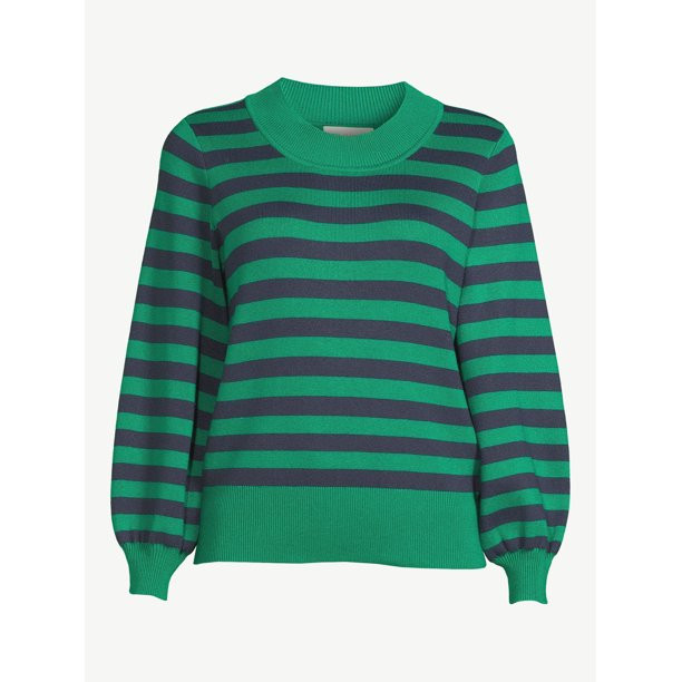 Free Assembly Women's Bubble Sleeve Sweater - Walmart.com | Walmart (US)