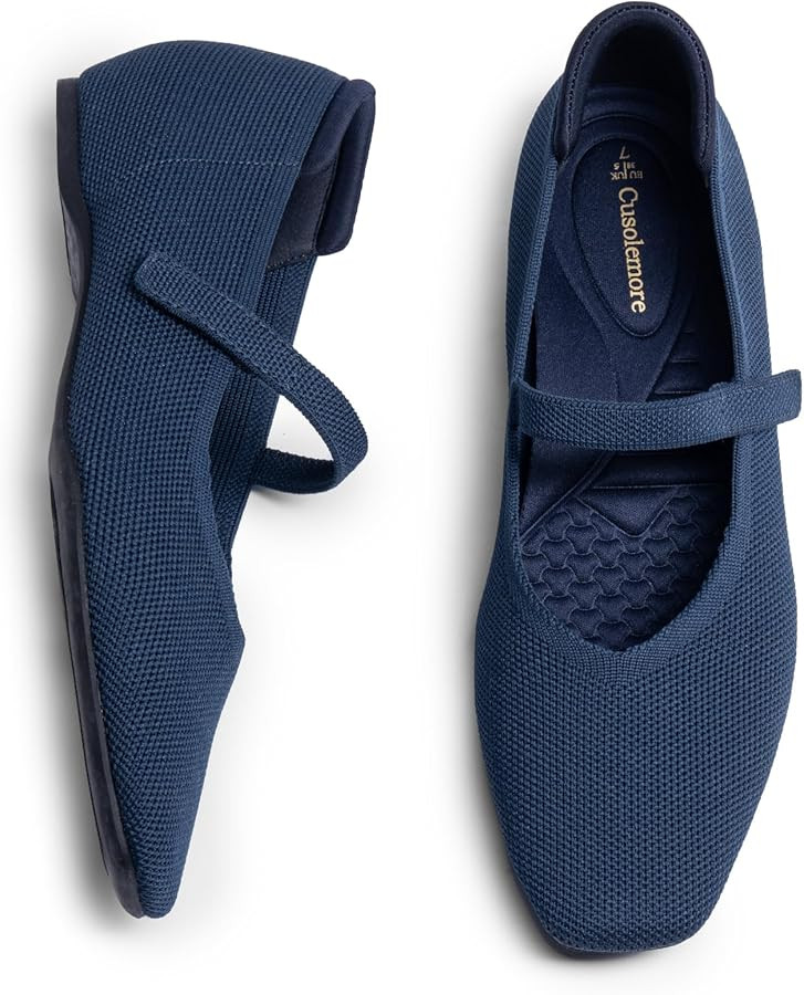 Mary Jane Flat Shoes for Women with Arch Support and Concealed Low Wedge Heel, Comfortable Women ... | Amazon (US)
