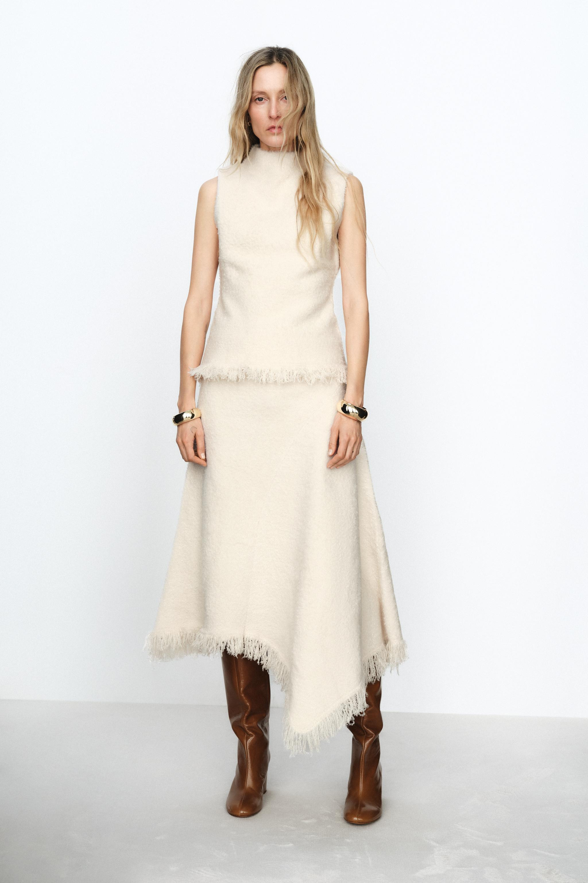 FRINGED KNIT TOP | Zara US