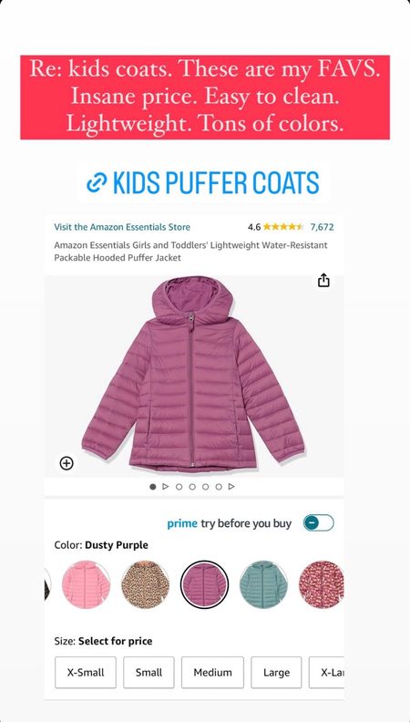 These kids puffer coats are a must for the winter months - easy to clean, good price, lightweight and comes in a variety of colors! 

#LTKfindsunder50 #LTKkids