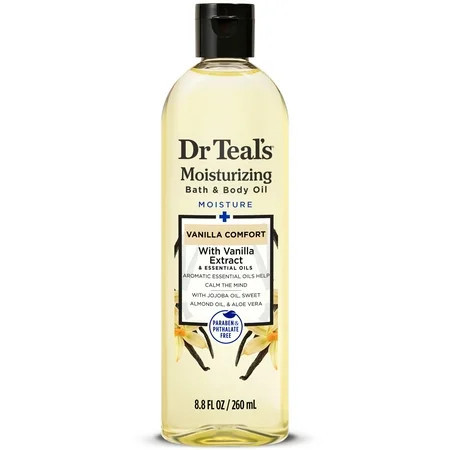 Dr Teal's Vanilla Comfort Bath & Body Oil, 8.8 fl oz | Walmart (US)