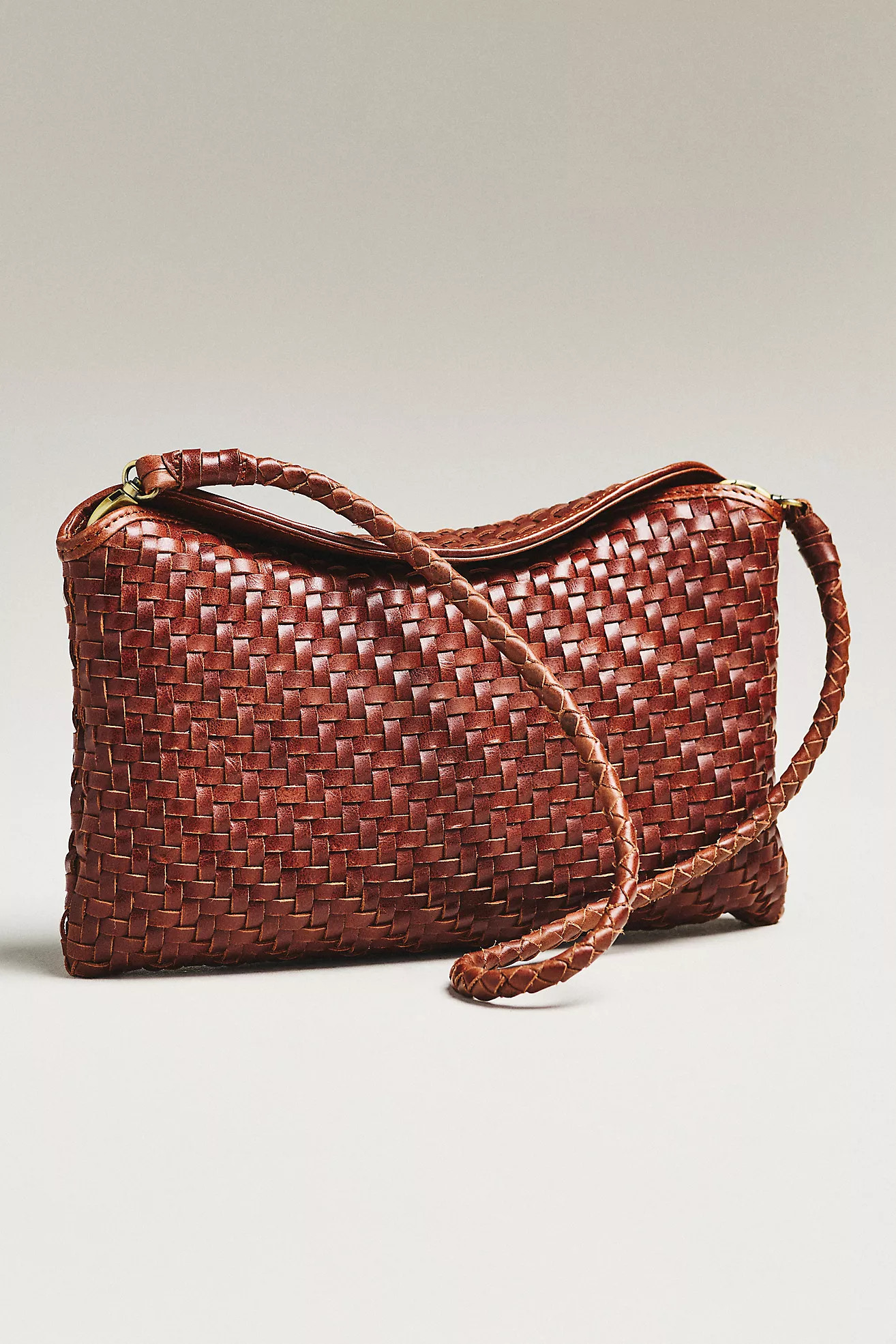 Bembien Roux Handwoven Leather Clutch | Anthropologie (US)
