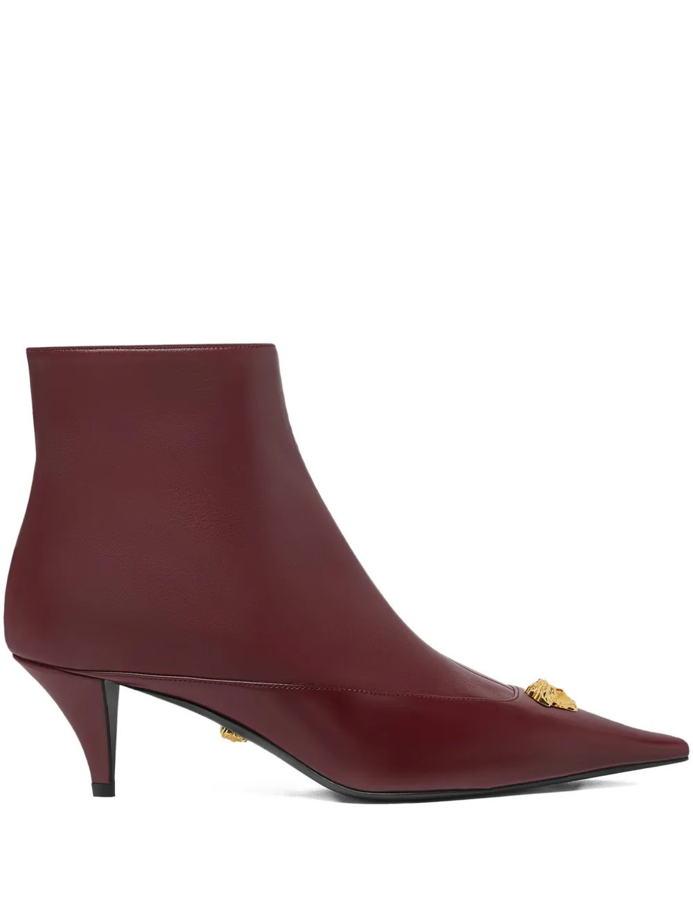 Versace 55mm La Medusa pointed-toe boots - Red | Farfetch Global