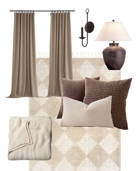 Warm neutral beige cream tans browns 
Modern transitional moody
Bedroom
Living room
Amazon 
Rugsusa

#LTKhome
