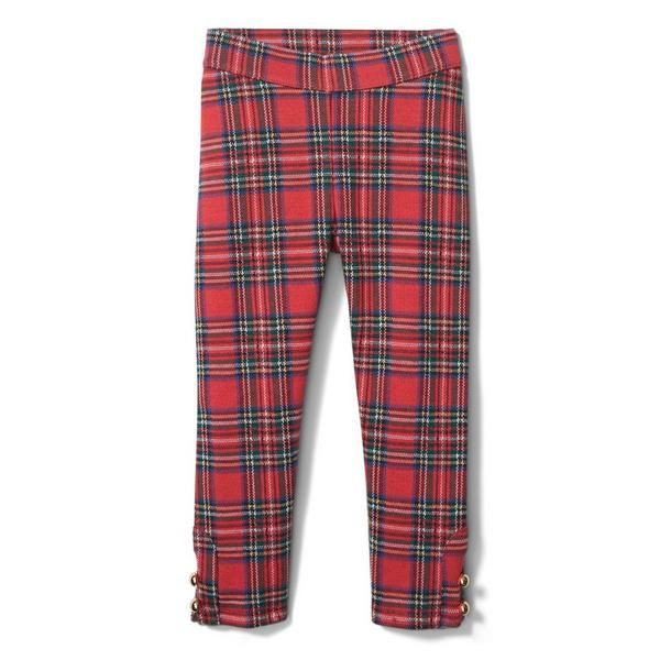 Plaid Ponte Button Cuff Pant | Janie and Jack
