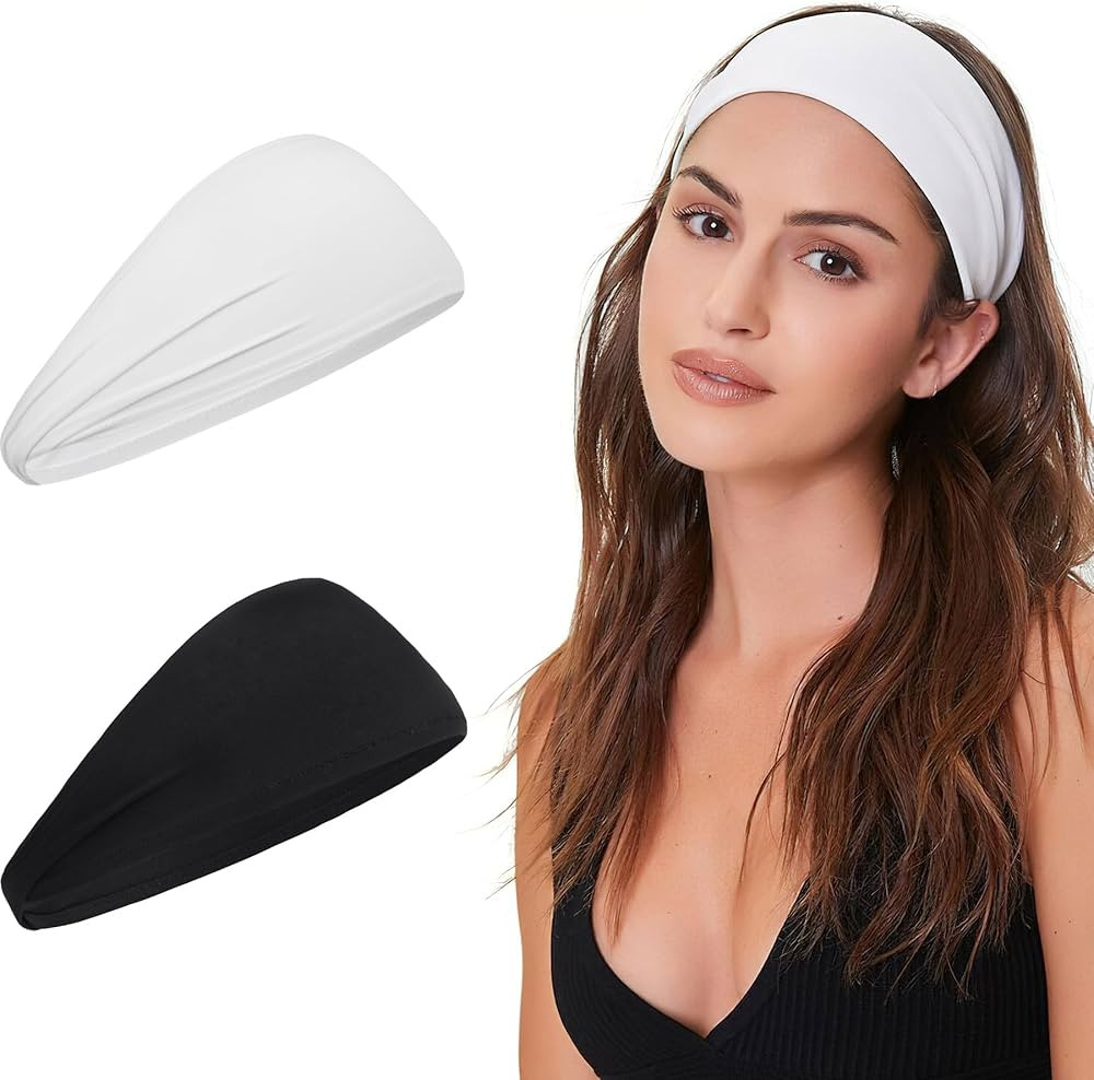 Sports Headbands for Unisex Adult,Moisture Wicking Workout Sweatband Headbands for Running,Cyclin... | Amazon (US)