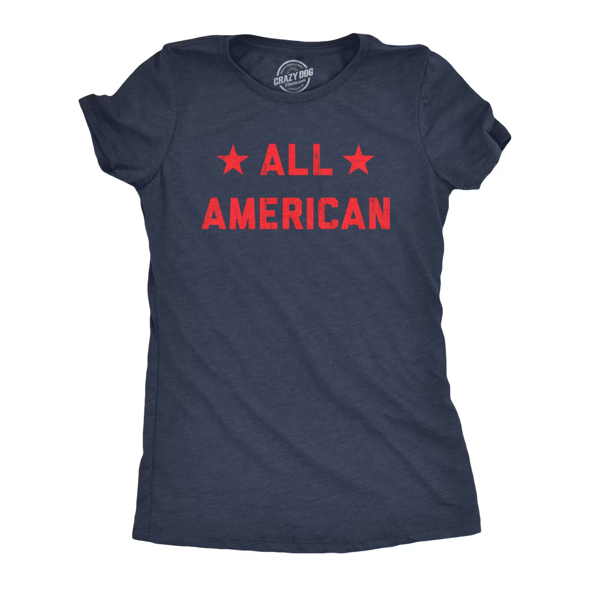 Womens All American T Shirt Funny Cool Patriotic Fourth Of July Party Text Graphic Tee For Ladies... | Target