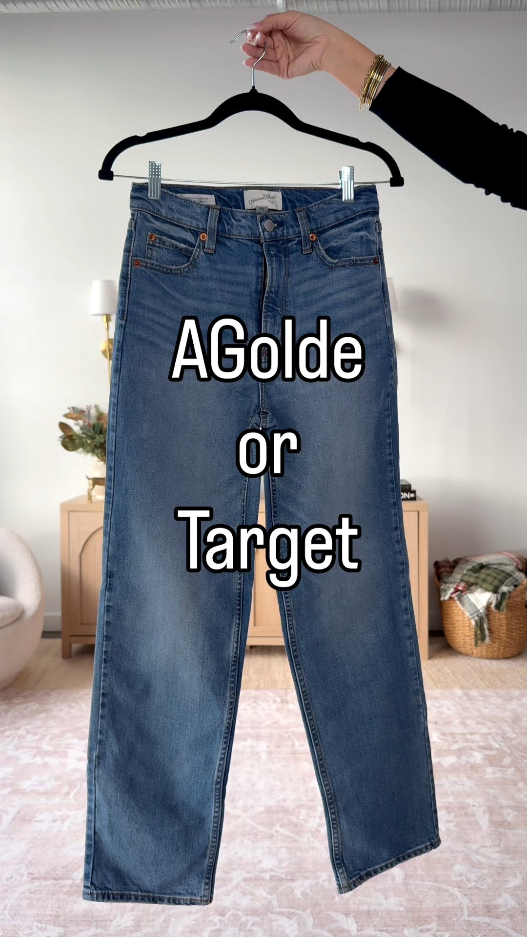 The Target AGolde look for less- I have both versions and they are fantastic!  Come in 3 lengths 
Wearing a size 2 - no stretch so size up if between 
Sweater- so soft and warm - medium 


#LTKOver40 #LTKU #LTKHoliday #LTKFindsUnder100 #LTKFindsUnder50