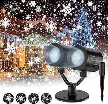 Christmas Snowflake Projector Lights Outdoor,Timer Setting Double Head Snowfall Led Lights Waterp... | Amazon (US)