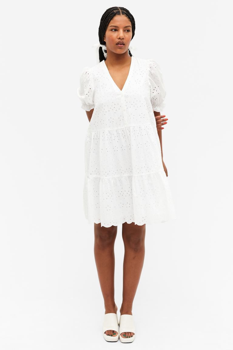 Babydoll ruffle dress | H&M (UK, MY, IN, SG, PH, TW, HK)