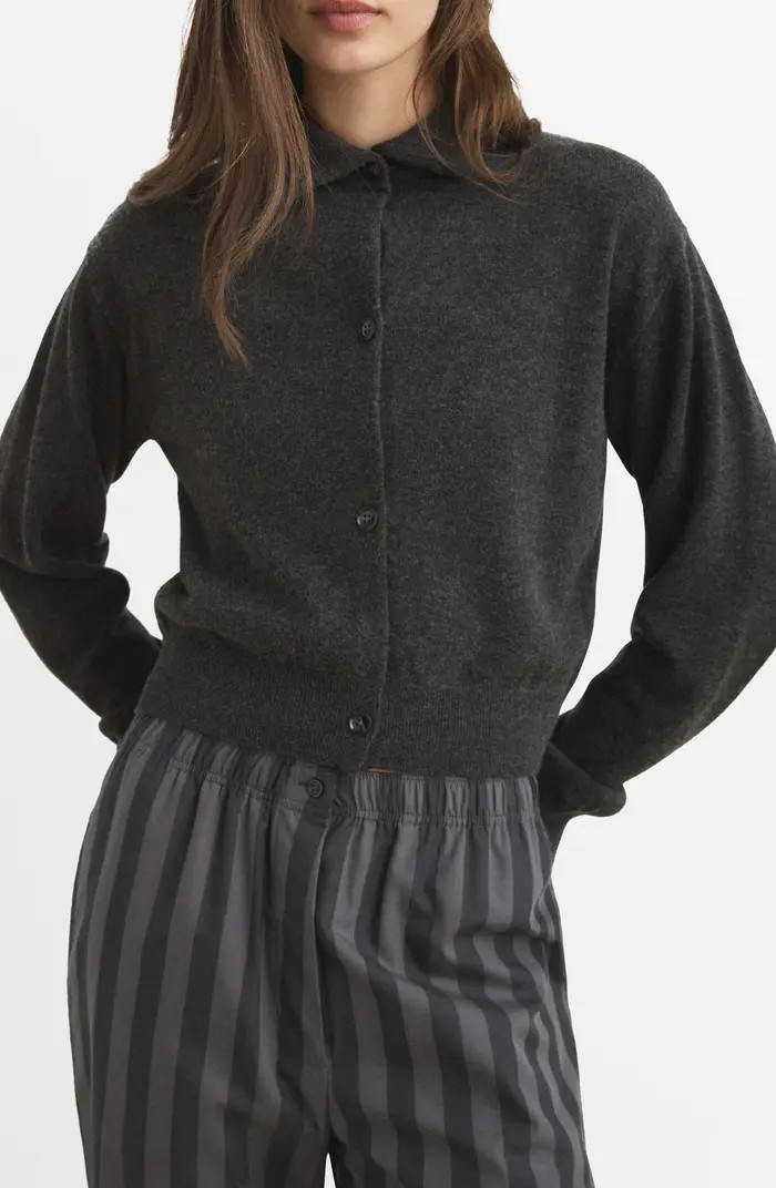 Collared Wool & Cashmere Blend Cardigan | Nordstrom