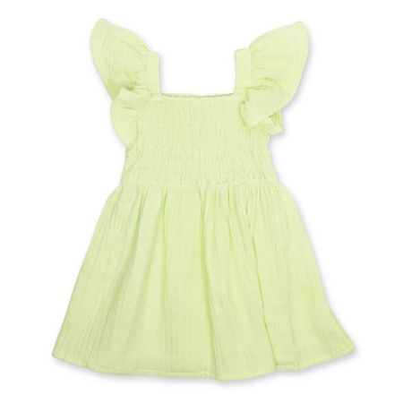 Smocked Cover Up Dress Girls 3-14 Citron | Shade Critters